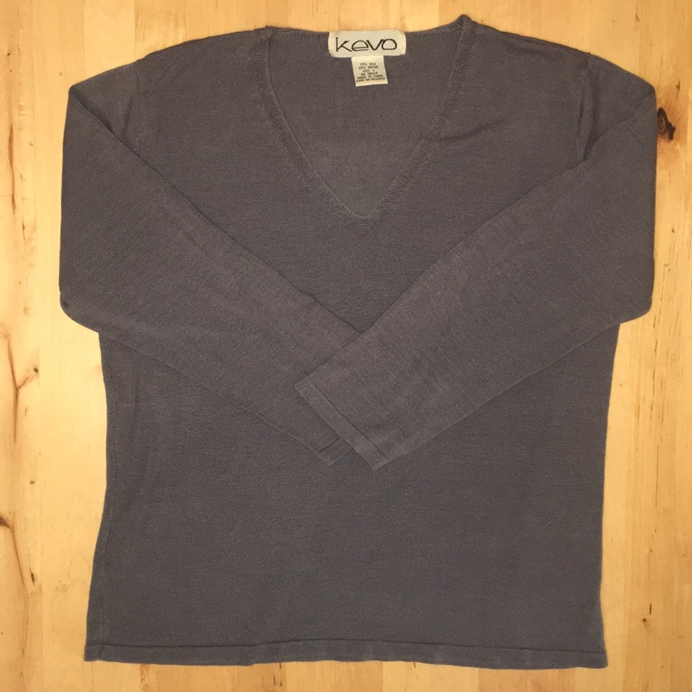 KEVO 75% Silk/25% Rayon 3/4 Sleeve sz L